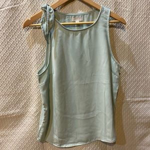 14th & Union sea foam green/blue sleeveless tank. Medium. Tie detailing. NWT.